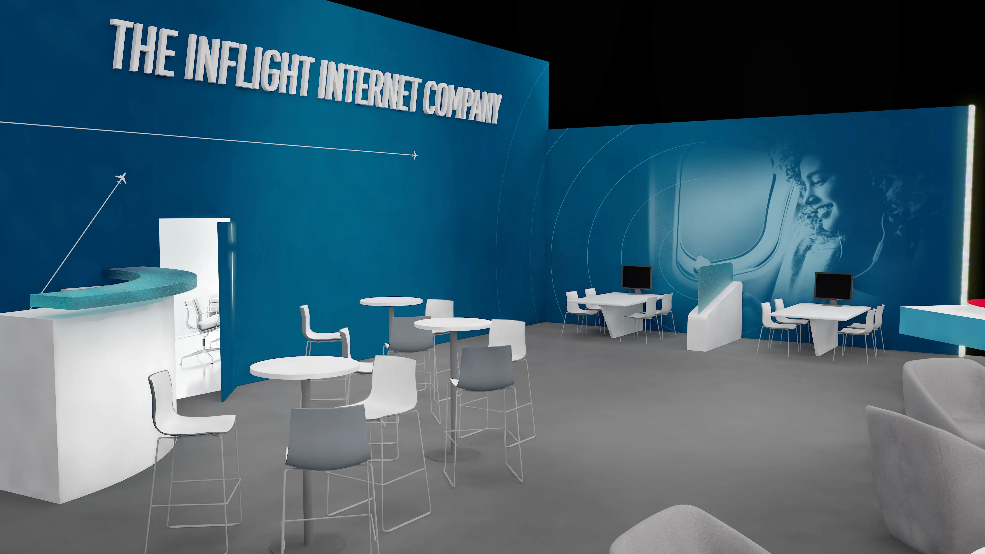 Gogo booth computer area