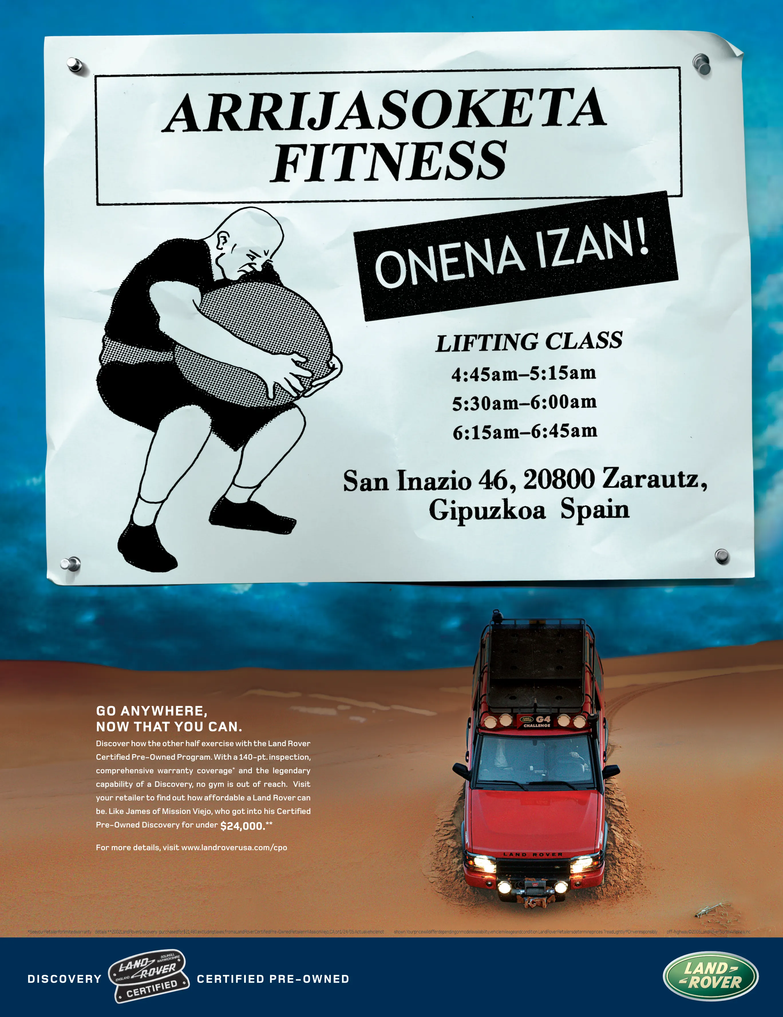 Land Rover CPO Gym Ad 2