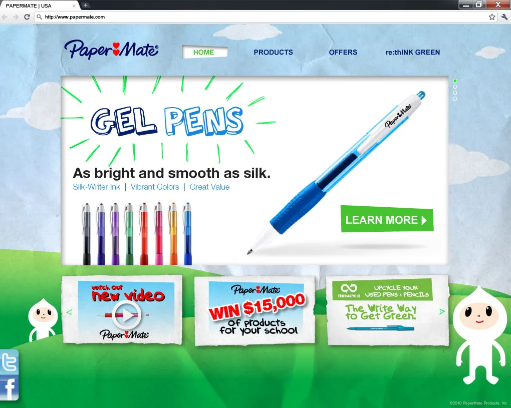 Papermate Landing Page 1